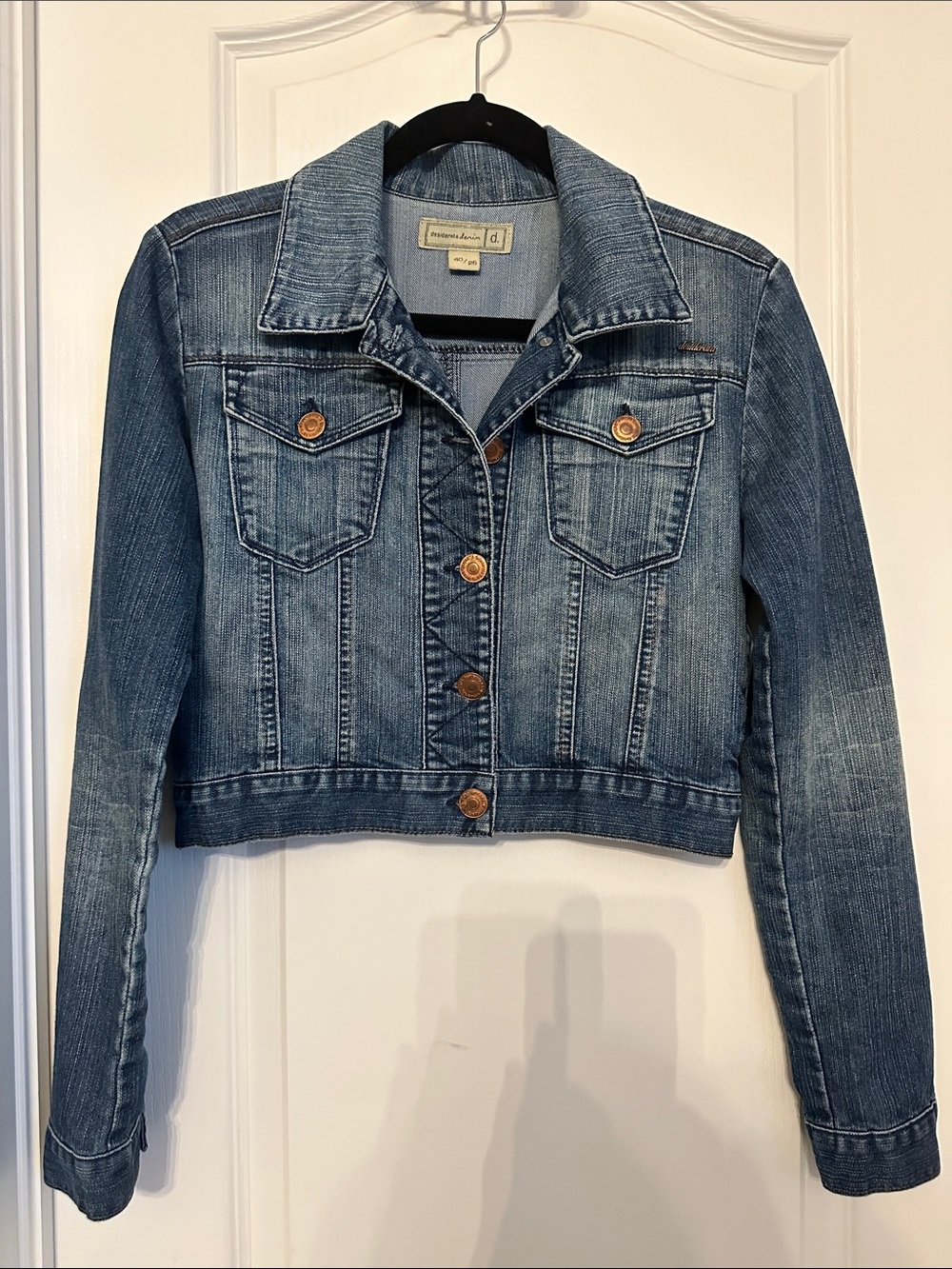 Desiderata Blue Denim Cropped Trucker Jacket